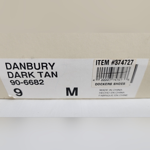 💪 NIB MEN'S DOCKERS DANBURY DARK TAN LEATHER SHOES - SIZE 9M -90-6682 💪 - Picture 11 of 11